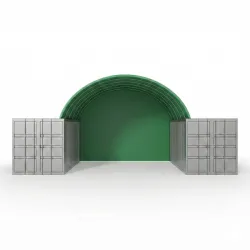 Rückwand rahmenlos für Container Überdachung in grüner Ausführung 6 m PVC 900 g/m²