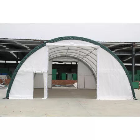 Gebogene Zelthalle 9,15x12m PVC 750g/m2