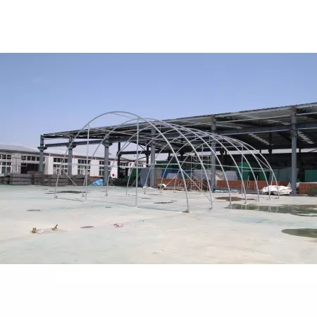 Gebogene Zelthalle 9,15x12m PVC 750g/m2
