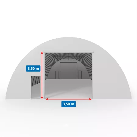 Gebogene Zelthalle 9,15x12m PVC 750g/m2