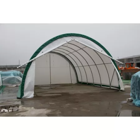 Gebogene Zelthalle 6.1x9.15m PVC 750g/m2
