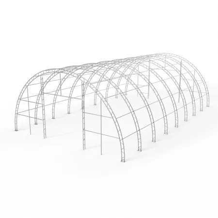 Gebogene Zelthalle 15,25x24,4 m PVC 900g/m2