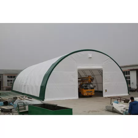 Gebogene Zelthalle 15,25x24,4 m PVC 900g/m2