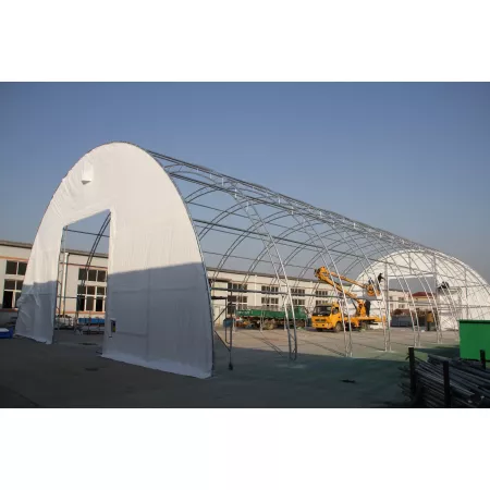 Gebogene Zelthalle 15,25x24,4 m PVC 900g/m2
