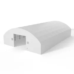 Bogenhalle mit senkrechten Seitenwänden 18,3x30,5 m PVC 900 g/m²