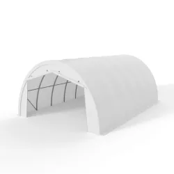 Gebogene Zelthalle 6,1x18,3m PVC 750g/m2