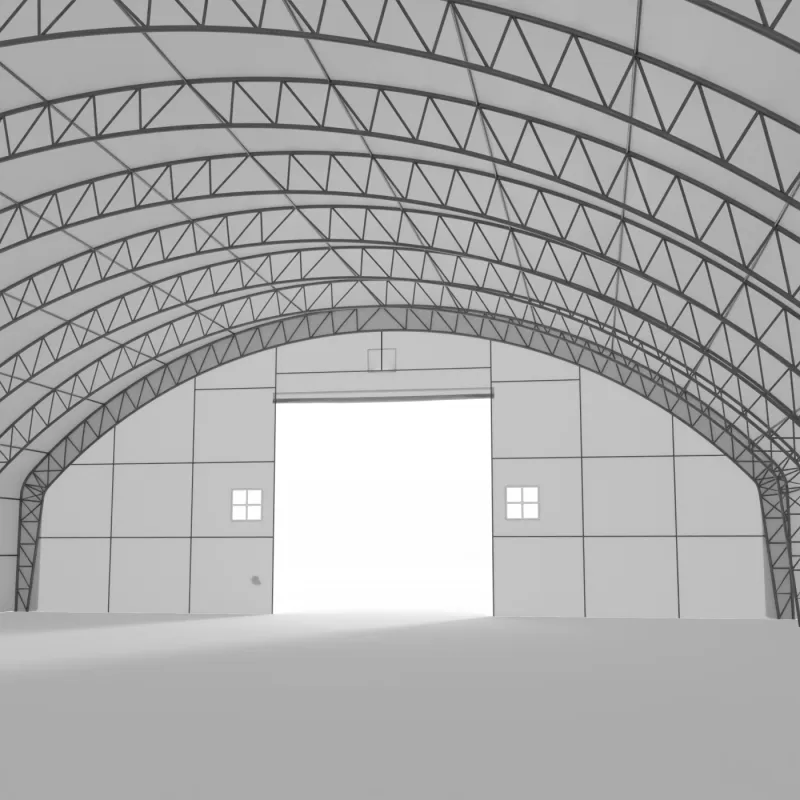 Bogenhalle mit senkrechten Seitenwänden 21,5x30,05 m PVC 900 g/m²