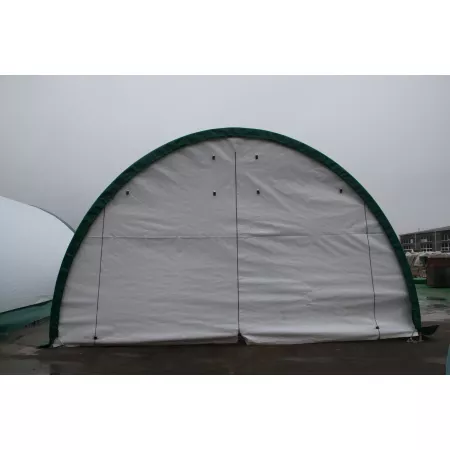 Gebogene Zelthalle 6,1x18,3m PVC 750g/m2