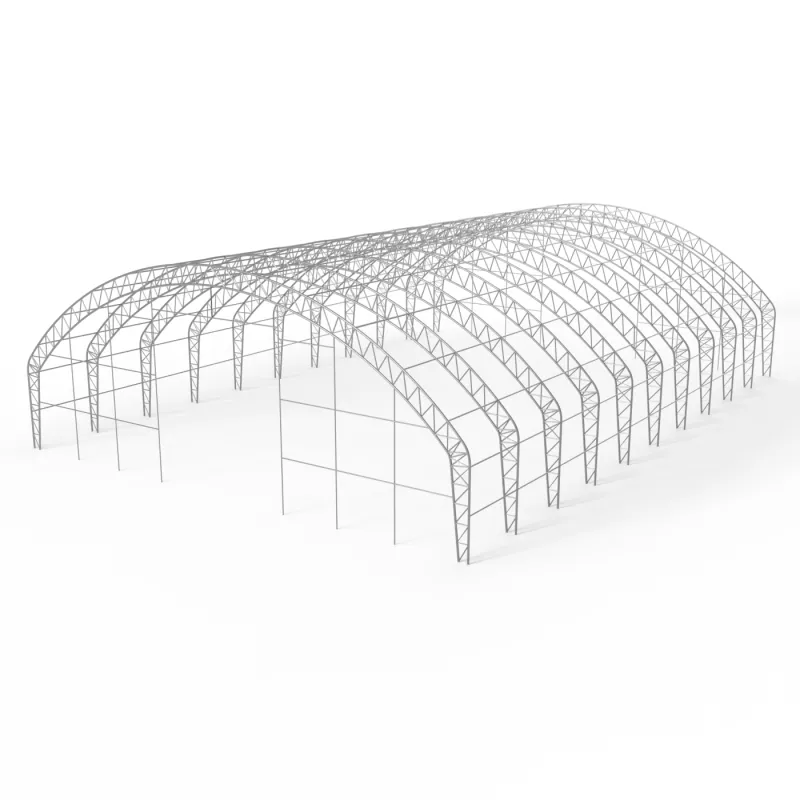 Bogenhalle mit senkrechten Seitenwänden 21,5x45,75 m PVC 750 g/m²