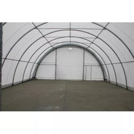 Gebogene Zelthalle 12,2x18m PVC 750g/m2