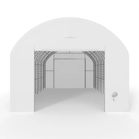 Bogenhalle mit senkrechten Seitenwänden 6,1x18,3 m PVC 750 g/m²