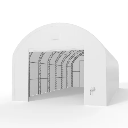 Bogenhalle mit senkrechten Seitenwänden 6,1x9,15 m PVC 750 g/m²