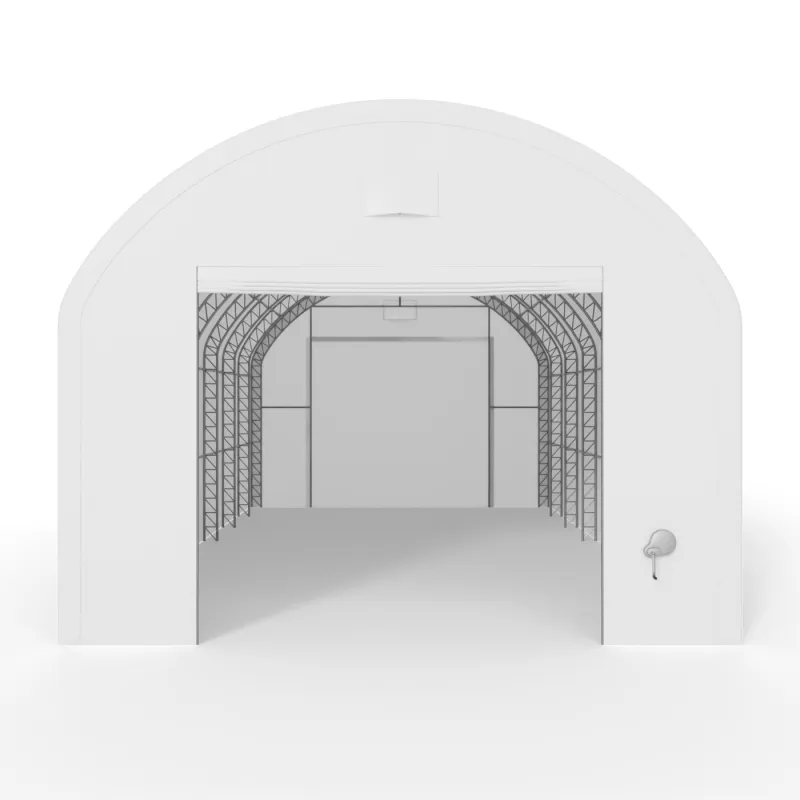 Bogenhalle mit senkrechten Seitenwänden 6,1x9,15 m PVC 750 g/m²