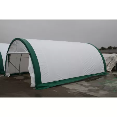 Gebogene Zelthalle 6.1x12.8m PVC 900g/m2