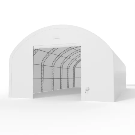 Bogenhalle mit senkrechten Seitenwänden 9,15x18,3 m PVC 900 g/m²