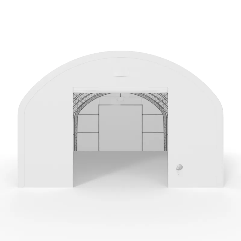 Bogenhalle mit senkrechten Seitenwänden 9,15x18,3 m PVC 750 g/m²