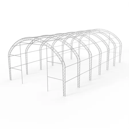 Bogenhalle mit senkrechten Seitenwänden 9,15x24,4 m PVC 900 g/m²