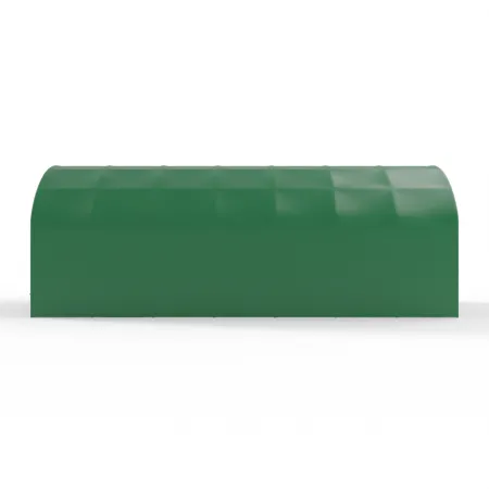 Bogenhalle mit senkrechten Seitenwänden 6,1x18,3 m PVC 900 g/m² in grüner Ausführung