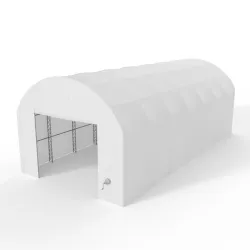 Bogenhalle mit senkrechten Seitenwänden 6,1x23,79 m PVC 900 g/m²