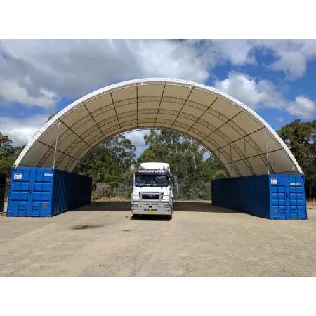 Container Überdachung verstärkt 12x12 m PVC 900 g/m²