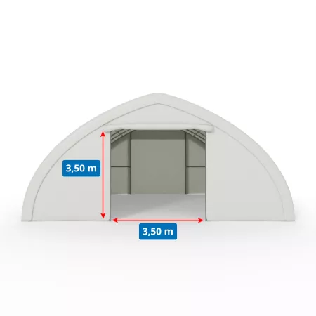 Gebogene Zelthalle 9,76x26m PVC 900g/m2
