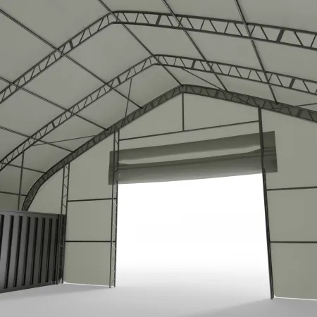 Container Überdachung XL 15,25x12 m mit Wänden PVC 750 g/m²