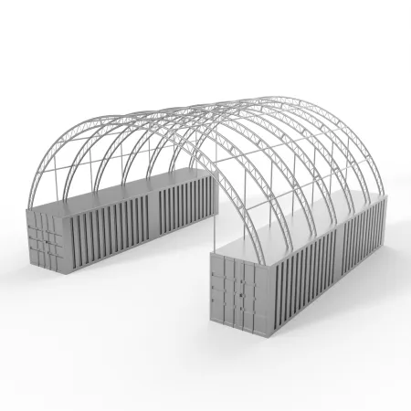 Container Überdachung 15,25x12 m PVC 750 g/m²