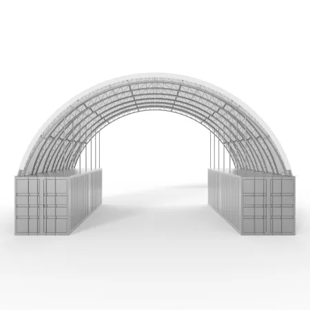 Container Überdachung 15,25x12 m PVC 750 g/m²