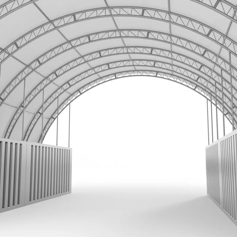 Container Überdachung XL 18x12 m PVC 900 g/m²