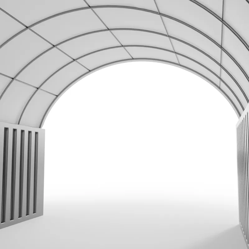 Container Überdachung 6x12 m PVC 900 g/m²