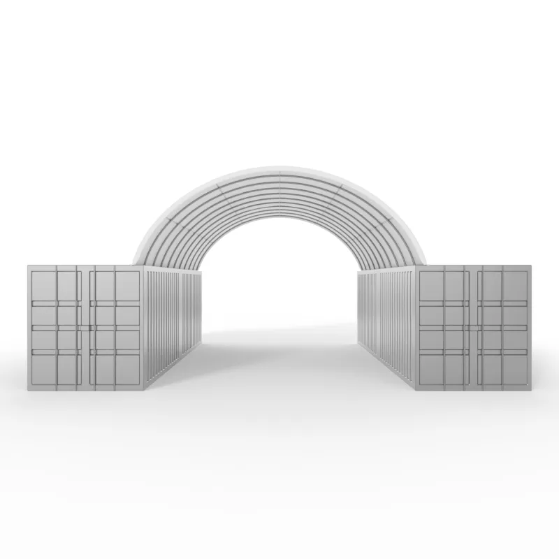 Container Überdachung 6x12 m PVC 900 g/m²