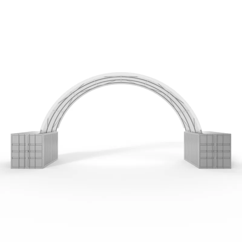 Container Überdachung 10x6 m PVC 750 g/m²