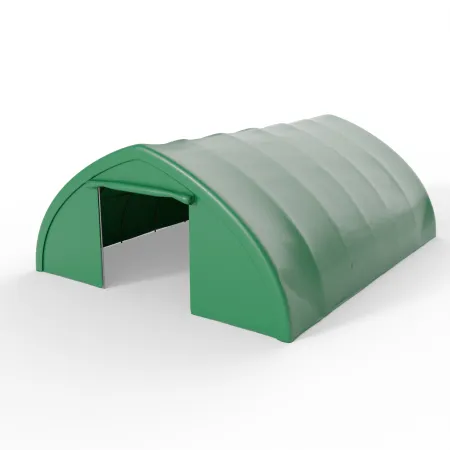 Bogenhalle 9,76x10 m PVC 750 g/m² in grüner Ausführung