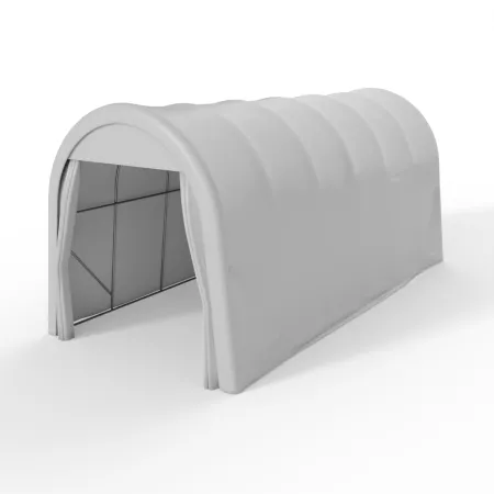 Gebogenes Garagenzelt 4.3x9.2m PVC 900g/m2