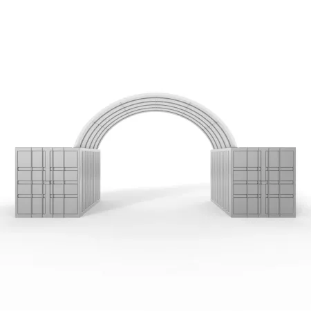 Container Überdachung 6x12 m PVC 900 g/m²