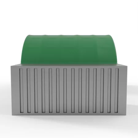 Container Überdachung in grüner Ausführung 6x6 m PVC 900 g/m²