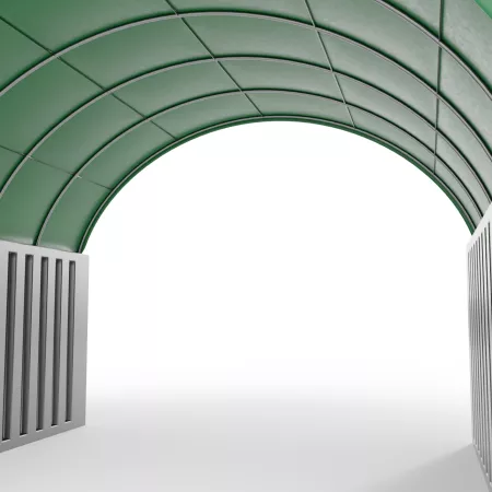 Container Überdachung in grüner Ausführung 6x6 m PVC 900 g/m²