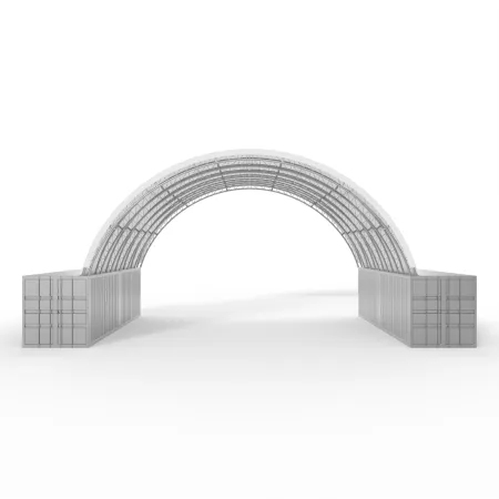 Verstärkte Containerüberdachung 10x12m PVC 750g/m2