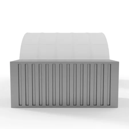 Containerdach 6x6m mit PVC 750g/m2 Rückwand