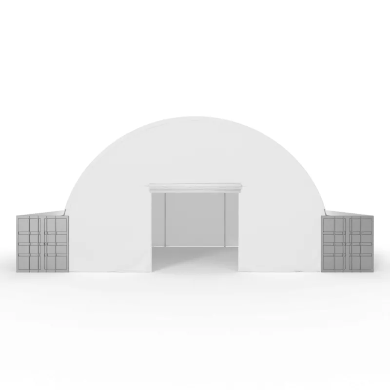 Stirnwand für Containerüberdachung 10m PVC 900g/m2