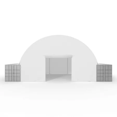 Stirnwand für Containerüberdachung 10m PVC 900g/m2