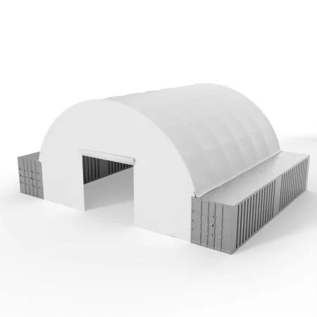 Stirnwand für Containerüberdachung 12m PVC 900g/m2