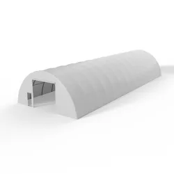 Gebogene Zelthalle 12,2x18m PVC 900g/m2