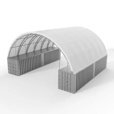 Container Überdachung 21,35x12 m PVC 750 g/m²