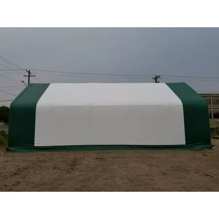 Zelthalle mit Schrägdach 6,1x9,76m PVC 750g/m2