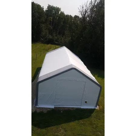 Zelthalle mit Schrägdach 9,15x12,2m PVC 900g/m2
