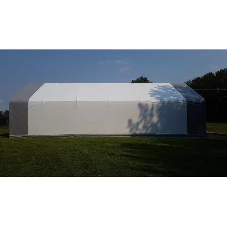 Zelthalle mit Schrägdach 9,15x12,2m PVC 900g/m2
