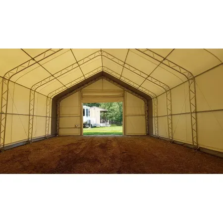 Zelthalle mit Schrägdach 9,15x12,2m PVC 900g/m2