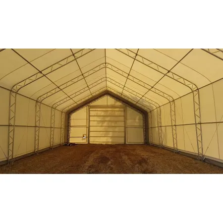 Zelthalle mit Schrägdach 9,15x12,2m PVC 900g/m2